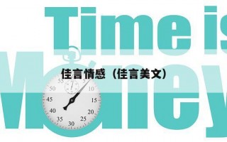 佳言情感（佳言美文）