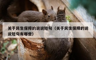 关于民生保障的说说短句（关于民生保障的说说短句有哪些）
