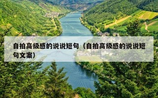 自拍高级感的说说短句（自拍高级感的说说短句文案）