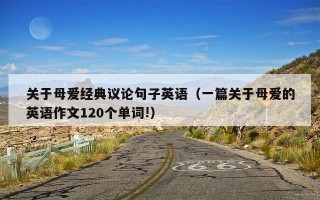 关于母爱经典议论句子英语（一篇关于母爱的英语作文120个单词!）