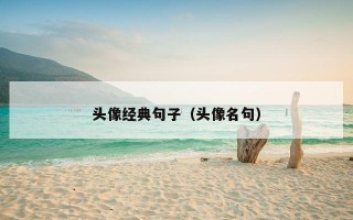 头像经典句子（头像名句）