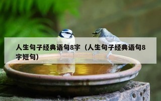 人生句子经典语句8字（人生句子经典语句8字短句）