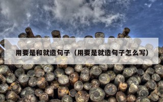 用要是和就造句子（用要是就造句子怎么写）