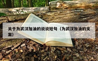 关于为武汉加油的说说短句（为武汉加油的文案）