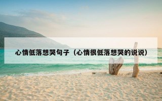 心情低落想哭句子（心情很低落想哭的说说）