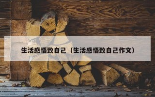 生活感悟致自己（生活感悟致自己作文）