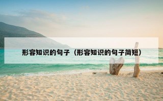 形容知识的句子（形容知识的句子简短）