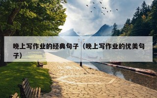 晚上写作业的经典句子（晚上写作业的优美句子）