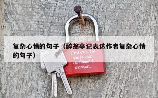 复杂心情的句子（醉翁亭记表达作者复杂心情的句子）