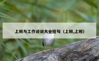 上班与工作说说大全短句（上班,上班）