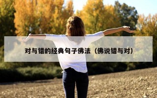 对与错的经典句子佛法（佛说错与对）