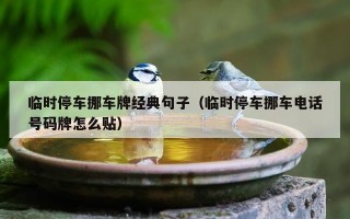 临时停车挪车牌经典句子（临时停车挪车电话号码牌怎么贴）