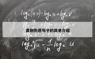 离别伤感句子的简单介绍