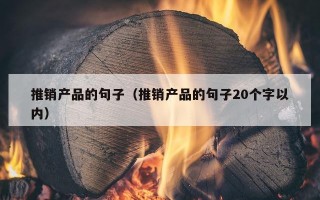 推销产品的句子（推销产品的句子20个字以内）