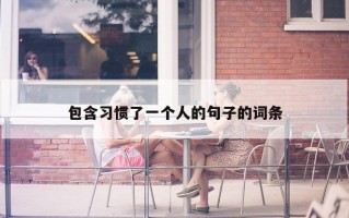 包含习惯了一个人的句子的词条