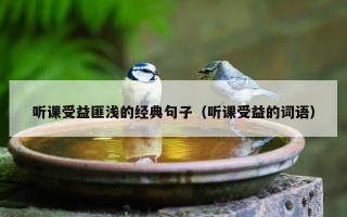 听课受益匪浅的经典句子（听课受益的词语）