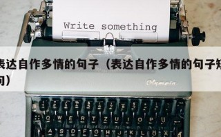 表达自作多情的句子（表达自作多情的句子短句）