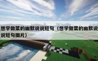 想学做菜的幽默说说短句（想学做菜的幽默说说短句图片）