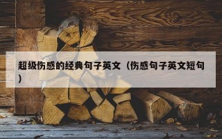 超级伤感的经典句子英文（伤感句子英文短句）