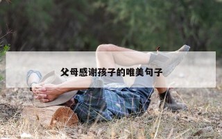 父母感谢孩子的唯美句子