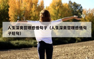 人生深奥哲理感悟句子（人生深奥哲理感悟句子短句）