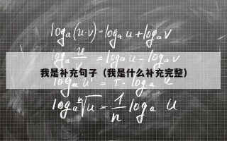 我是补充句子（我是什么补充完整）