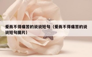 爱而不得痛苦的说说短句（爱而不得痛苦的说说短句图片）