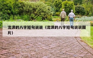 流浪的八字短句说说（流浪的八字短句说说图片）