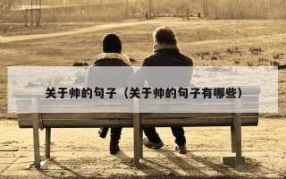 关于帅的句子（关于帅的句子有哪些）