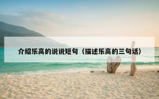 介绍乐高的说说短句（描述乐高的三句话）