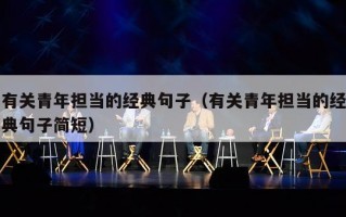 有关青年担当的经典句子（有关青年担当的经典句子简短）