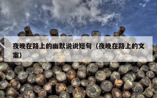 夜晚在路上的幽默说说短句（夜晚在路上的文案）