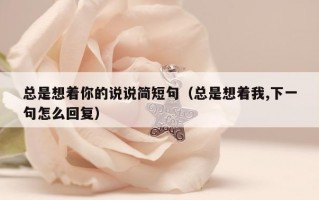 总是想着你的说说简短句（总是想着我,下一句怎么回复）