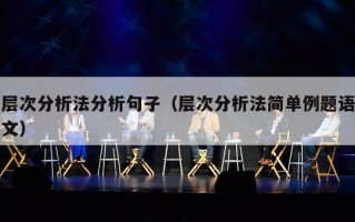 层次分析法分析句子（层次分析法简单例题语文）