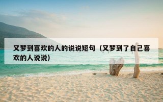 又梦到喜欢的人的说说短句（又梦到了自己喜欢的人说说）