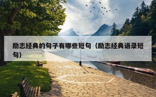 励志经典的句子有哪些短句（励志经典语录短句）