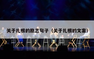 关于扎根的励志句子（关于扎根的文案）