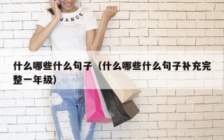 什么哪些什么句子（什么哪些什么句子补充完整一年级）