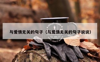 与爱情无关的句子（与爱情无关的句子说说）