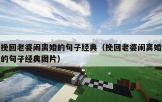 挽回老婆闹离婚的句子经典（挽回老婆闹离婚的句子经典图片）
