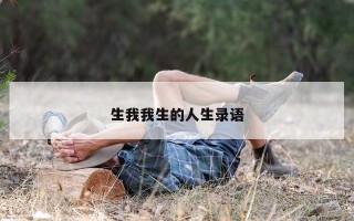 生我我生的人生录语 生我我生的人生录语