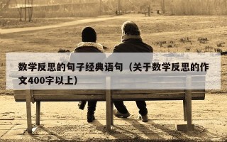 数学反思的句子经典语句（关于数学反思的作文400字以上）