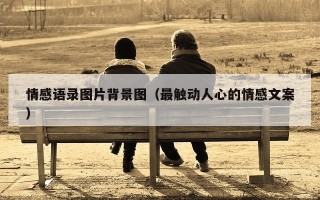 情感语录图片背景图（最触动人心的情感文案）