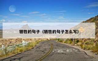 牺牲的句子（牺牲的句子怎么写）