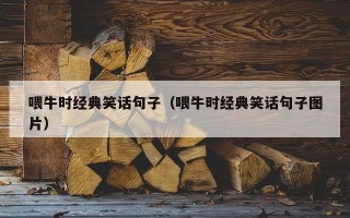 喂牛时经典笑话句子（喂牛时经典笑话句子图片）