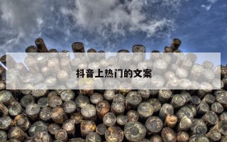 抖音上热门的文案