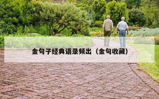 金句子经典语录频出（金句收藏）