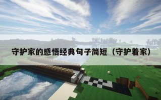 守护家的感悟经典句子简短（守护着家）