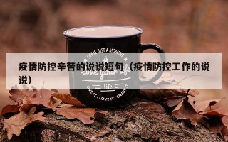 疫情防控辛苦的说说短句（疫情防控工作的说说）