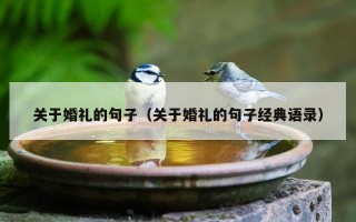 关于婚礼的句子（关于婚礼的句子经典语录）